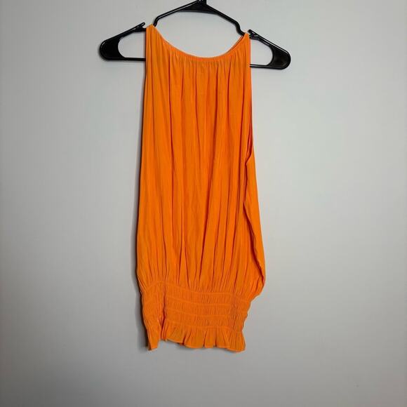 Ramy Brook Sleeveless Lauren High Neck Tank Top Orange Manda Size Large - Picture 4 of 10